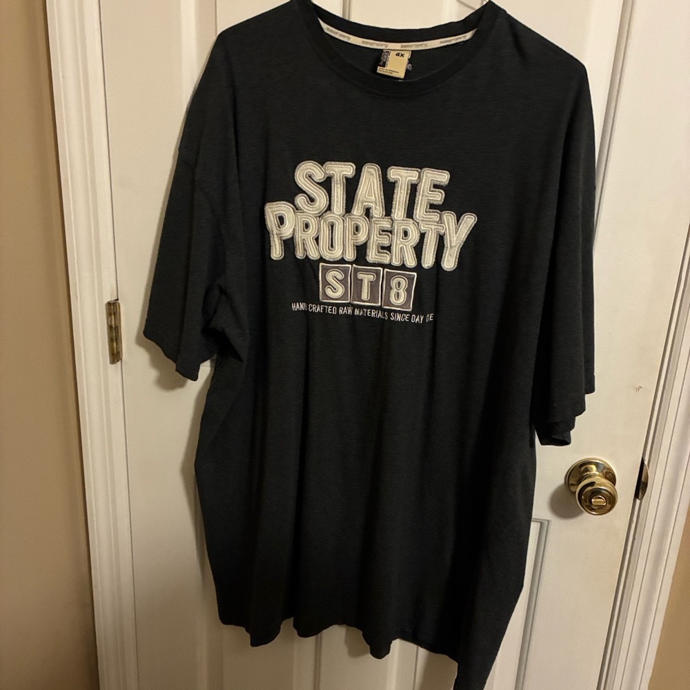 Vintage Y2K State Property Black embroidered T-Shirt